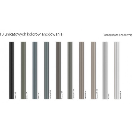 Słup alum. SAL-10 WŁN 1/1,5/2,7/5 EDGE-1, 5 000 K, anodowany grafitowy