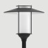 Oprawa ELBA LED, 2 700 K, malowana RAL9006, daszek anodowany inox